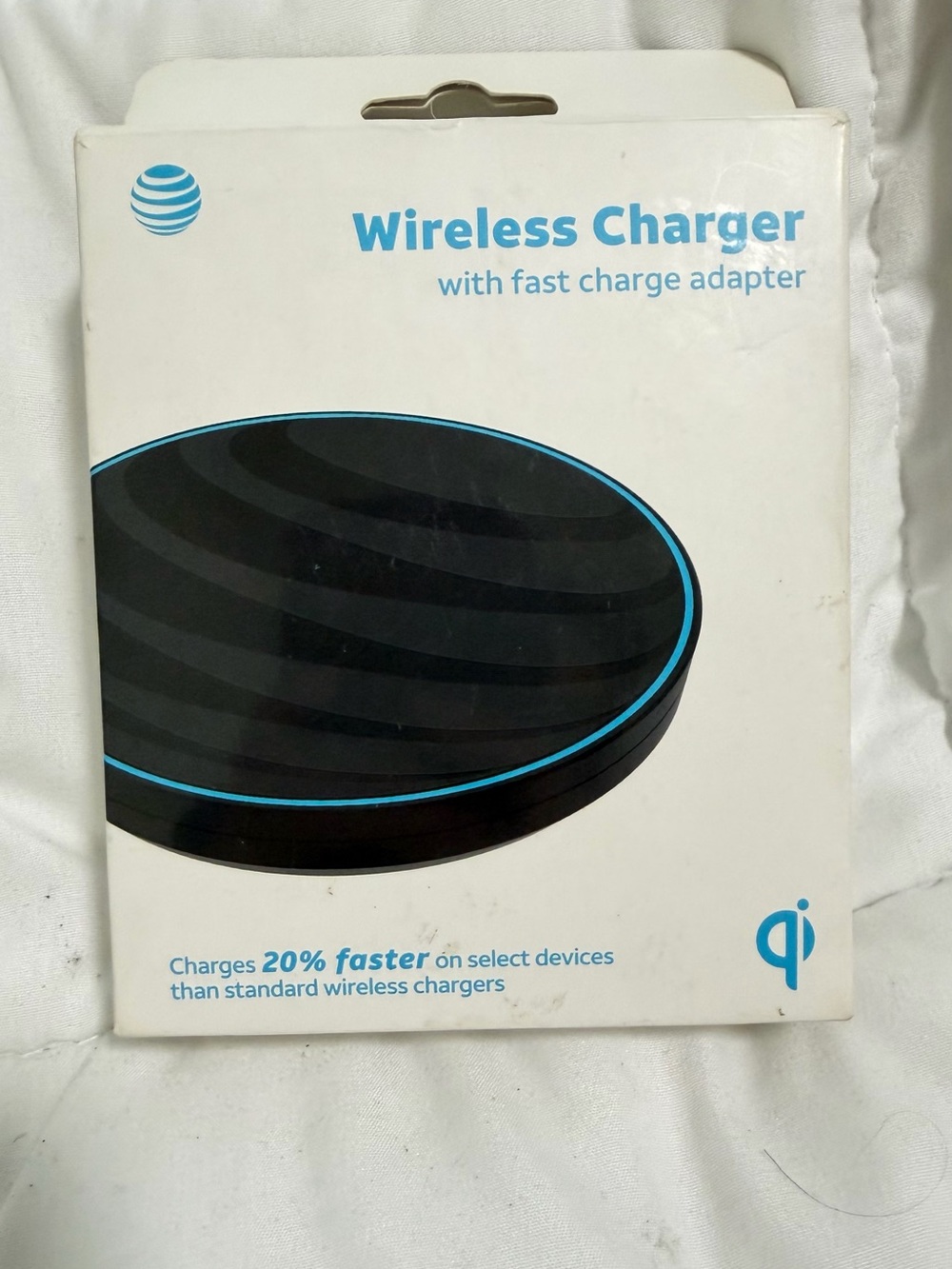 AT&T Black Wireless Qi Charger with Fast Charge Adapter
